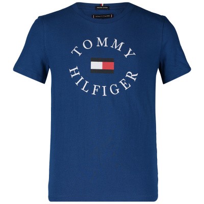 Afbeelding van Tommy Hilfiger KB0KB04676 kinder t-shirt cobalt blauw