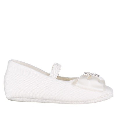 Afbeelding van MonnaLisa 732007 babyslofjes off white