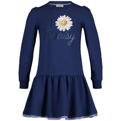Afbeelding van MonnaLisa 193901A2 kinderjurk blauw