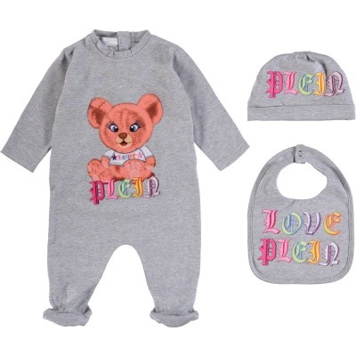 Afbeelding van Philipp Plein CRJ0018 babysetje grijs