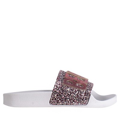 Afbeelding van The White Brand K0165 kinderslippers licht roze