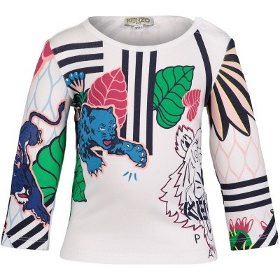 Afbeelding van Kenzo KM10098 baby t-shirt wit