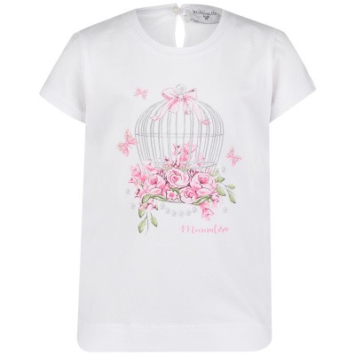 Afbeelding van MonnaLisa 313609SH baby t-shirt wit