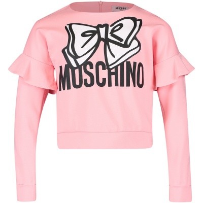 Afbeelding van Moschino HDF01S kindertrui licht roze