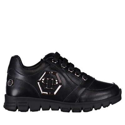 Afbeelding van Philipp Plein BSC0078 kindersneakers zwart