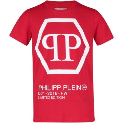 Afbeelding van Philipp Plein BTK0550 kinder t-shirt rood