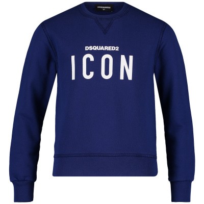 Afbeelding van Dsquared2 DQ02N3 kindertrui cobalt blauw