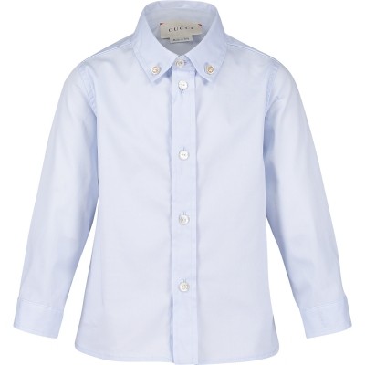 Afbeelding van Gucci 430284 baby blouse licht blauw