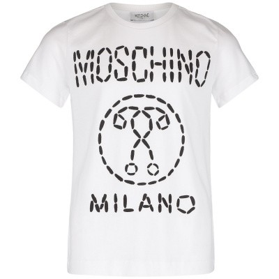 Afbeelding van Moschino HSM024 kinder t-shirt wit