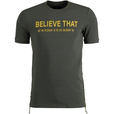 Afbeelding van Believe That BLVTTS180605 heren t-shirt army
