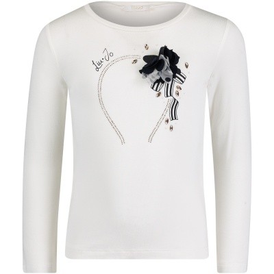 Afbeelding van Liu Jo K68049 kinder t-shirt off white