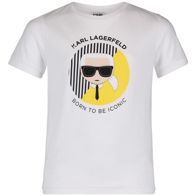 Afbeelding van Karl Lagerfeld Z25175 kinder t-shirt wit