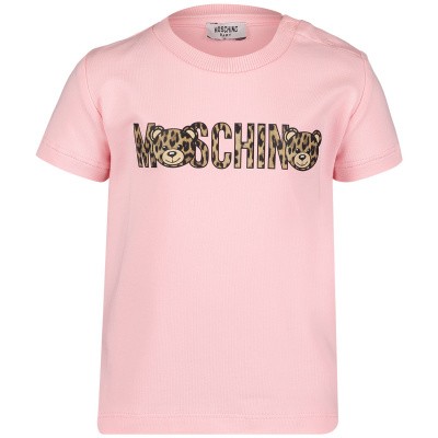 Afbeelding van Moschino MYM01N baby t-shirt licht roze
