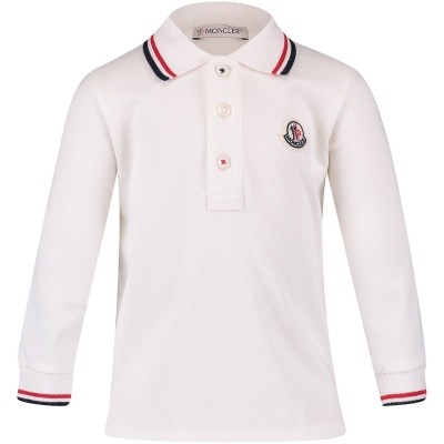 Afbeelding van Moncler 8305505 baby polo off white