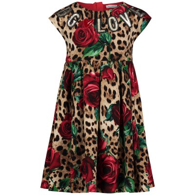 Afbeelding van Dolce & Gabbana L5JD0J kinderjurk panter