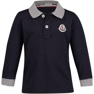 Afbeelding van Moncler 8307750 baby polo navy