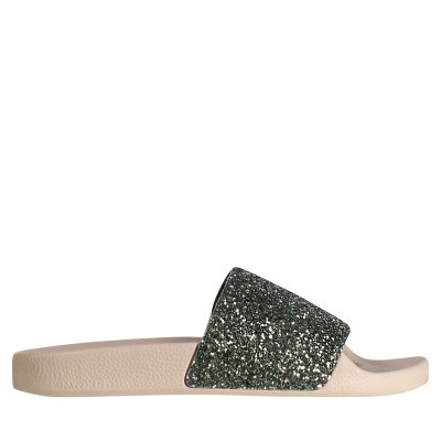 Afbeelding van The White Brand L0266 dames slippers groen