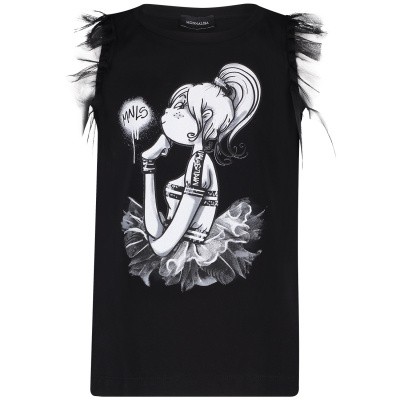Afbeelding van MonnaLisa 413605SU kinder t-shirt zwart