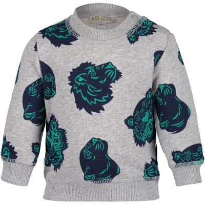 Afbeelding van Kenzo KN15688BB baby trui licht grijs