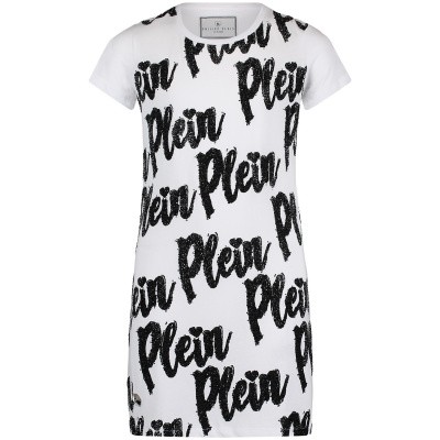 Afbeelding van Philipp Plein GTG0037 kinderjurk wit