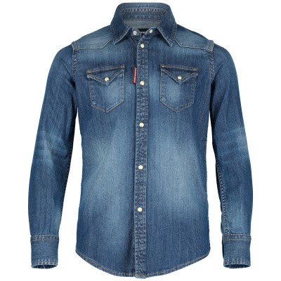 Afbeelding van Dsquared2 DQ02DG kinder overhemd jeans