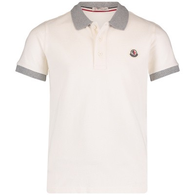 Afbeelding van Moncler 8307850 kinder polo off white