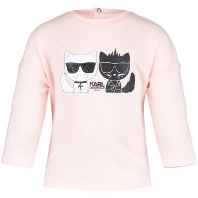 Afbeelding van Karl Lagerfeld Z95041 baby t-shirt licht roze