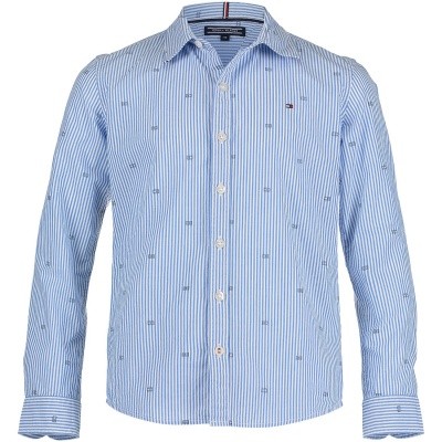 Afbeelding van Tommy Hilfiger KB0KB04051 kinder overhemd licht blauw
