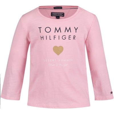 Afbeelding van Tommy Hilfiger KG0KG03636 B baby t-shirt licht roze