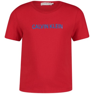 Afbeelding van Calvin Klein IB0IB00137 kinder t-shirt rood