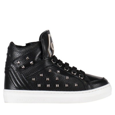 Afbeelding van Philipp Plein BSC0055 kindersneakers zwart