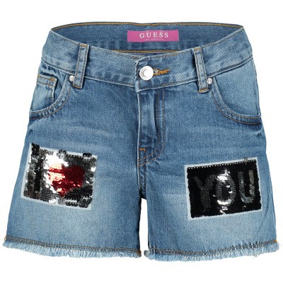 Afbeelding van Guess J92D06 kinder shorts jeans