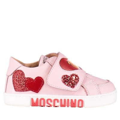 Afbeelding van Moschino 26219 kindersneakers licht roze