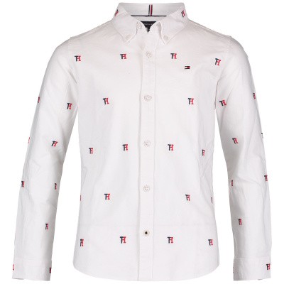 Afbeelding van Tommy Hilfiger KB0KB04517 kinder overhemd wit