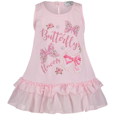 Afbeelding van MonnaLisa 393611SJ baby tuniekje licht roze