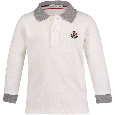 Afbeelding van Moncler 8307750 baby polo off white
