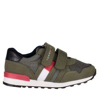 Afbeelding van Tommy Hilfiger T1B430076 kindersneakers army