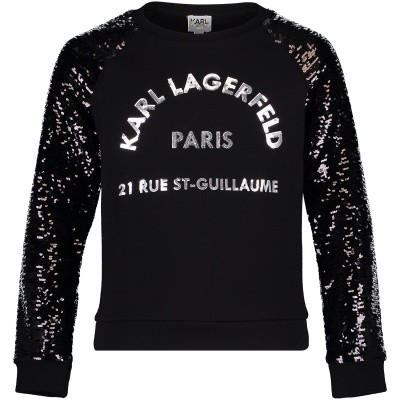 Afbeelding van Karl Lagerfeld Z15161 kindertrui zwart