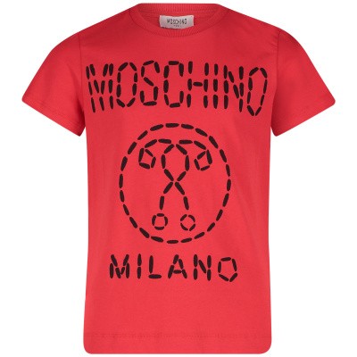 Afbeelding van Moschino HSM024 kinder t-shirt rood