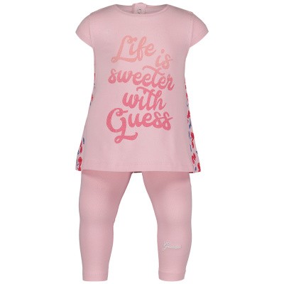 Afbeelding van Guess A92G02 babysetje licht roze