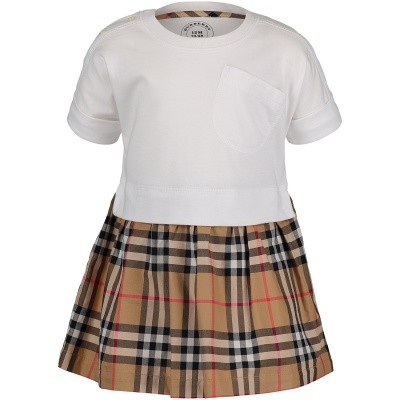 Afbeelding van Burberry 8006277 babyjurkje wit