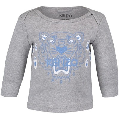 Afbeelding van Kenzo KM10513 baby t-shirt licht grijs
