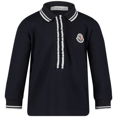 Picture of Moncler 8355105 baby poloshirt navy