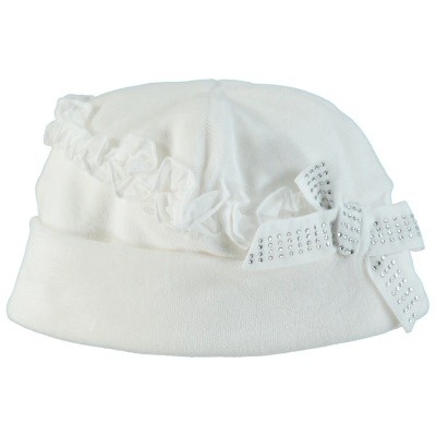 Afbeelding van MonnaLisa 732003 babymutsje off white