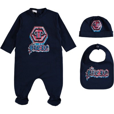 Afbeelding van Philipp Plein ARJ0019 babysetje navy