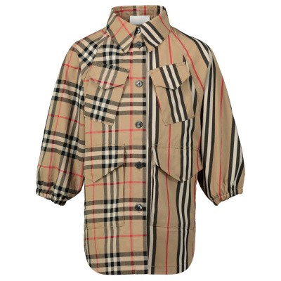 Burberry 8012109 kinderjurk beige Afbeelding van Burberry 8012109 kinderjurk beige