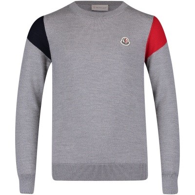 Afbeelding van Moncler 9000805 kindertrui grijs