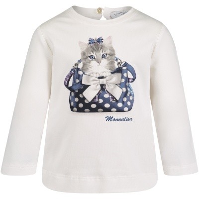 Afbeelding van MonnaLisa 312619PD baby t-shirt off white