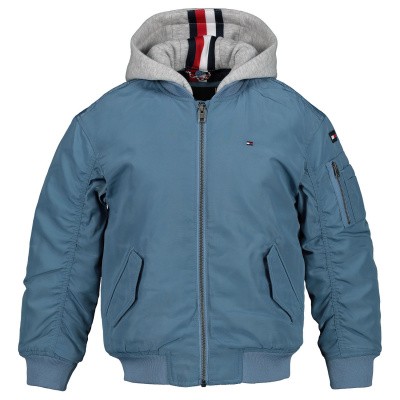 Afbeelding van Tommy Hilfiger KB0KB04473 kinderjas licht blauw