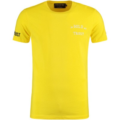 Afbeelding van in Gold We Trust FA069 heren t-shirt geel